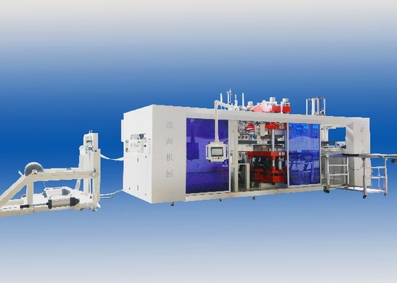 6P Servo Pvc Blister Forming Machine Disposable Plastic Molding Three Station